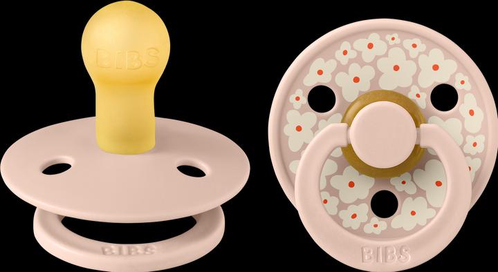 Actual product image Bibs Studio Nuggi Colour 2 PACK Latex Round 0-6m Jasmine Blush Mix (2 x, up to 6 M.)