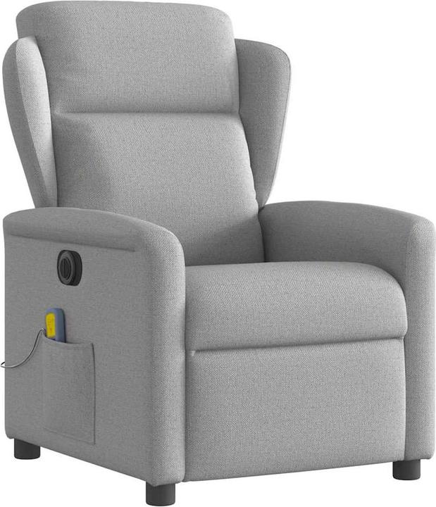 Actual product image VidaXL Massage chair electric cloud grey fabric