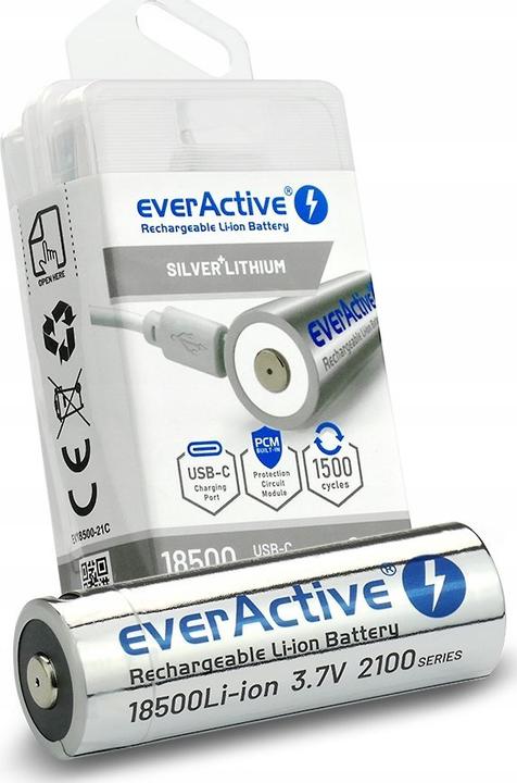 Immagine prodotto Everactive 18500 Li-Ion (1 pz., 18500, 2100 mAh)