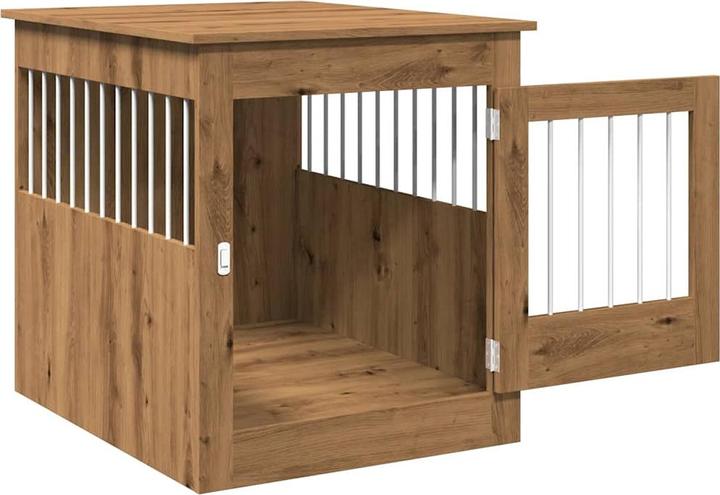 Image du produit VidaXL Cage pour chien style meuble en chêne Artisan 64,5x80x71 cm