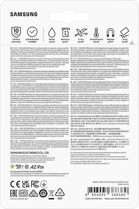 Immagine prodotto Samsung PRO Plus (1000 GB, microSDXC, U3, UHS-I)