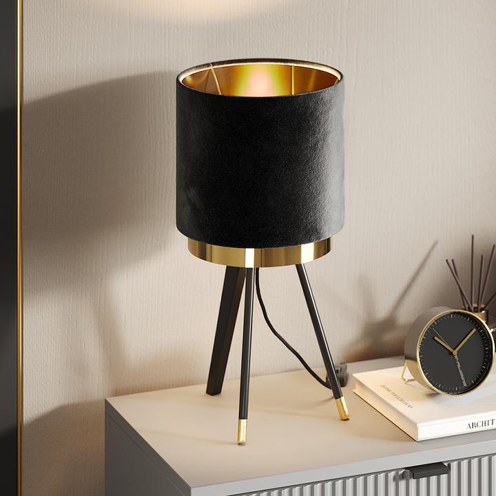 Produktbild Vichy Tischlampe Goldamo, Schwarz/Gold (E27)