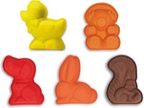 Actual product image Silikomart Sft 820 Mixed Animals Set 5 Stampi In Silicone