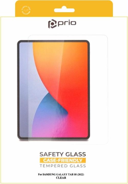 Produktbild prio Panzerglasfolie für Samsung Tab S8 (2022) klar (1 Stück, Galaxy Tab S8)