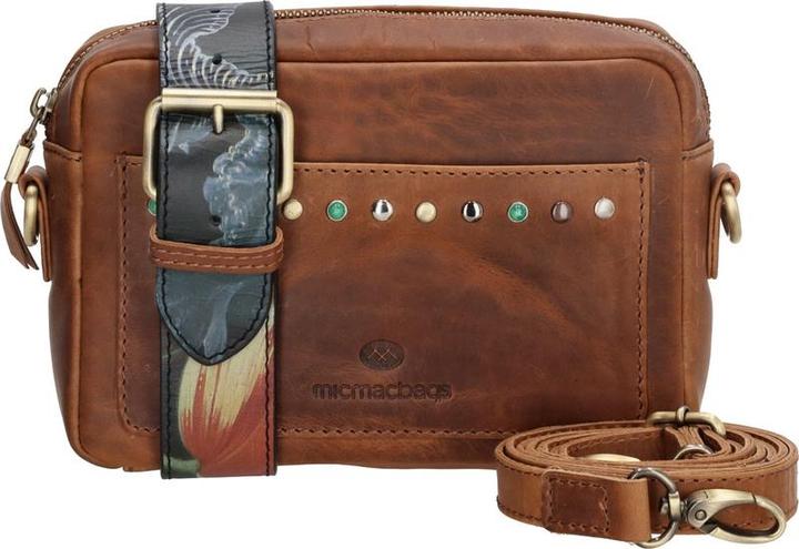 Immagine prodotto Micmacbags Hide & Stitches Meisterwerk Umhängetasche - Cognac - 100% Leder