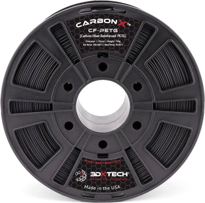 Produktbild 3D Xtech PTG2010750BK0 3DXSTAT Conductive ESD Filament PETG 1.75 mm 750 g Schwa (PETG, 1.75 mm, 750 g, Schwarz)