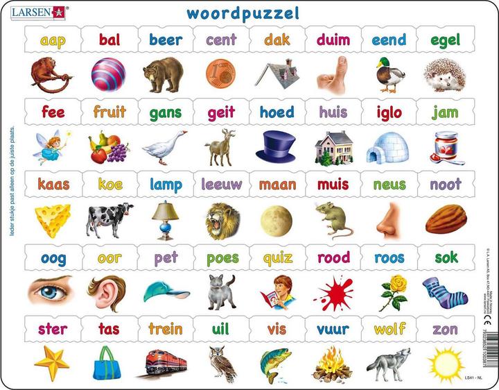 Selecta Spielzeug Larsen Wortpuzzle „Lesen lernen“, 40-tlg. (40 pieces)