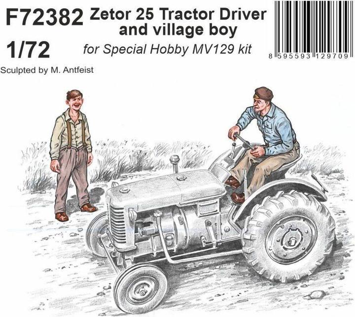 Image du produit CMK Zetor 25 Tractor Driver and village boy 1/72