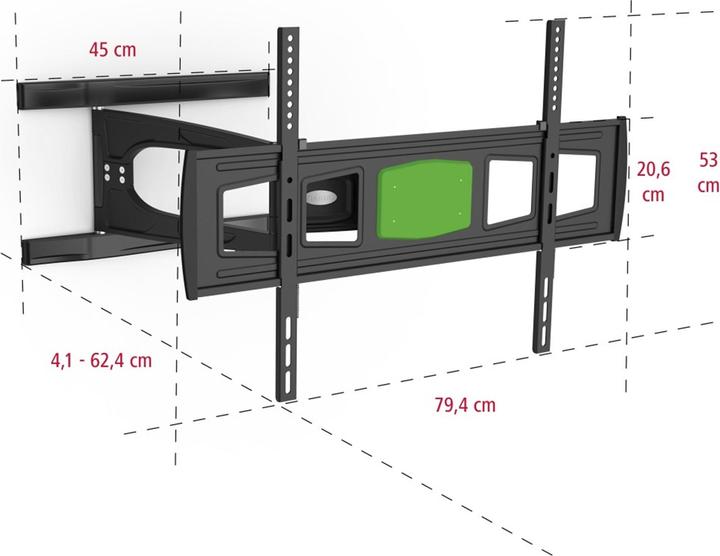 Produktbild Hama Fullmotion Ultraslim (Wand, 65", 35 kg)