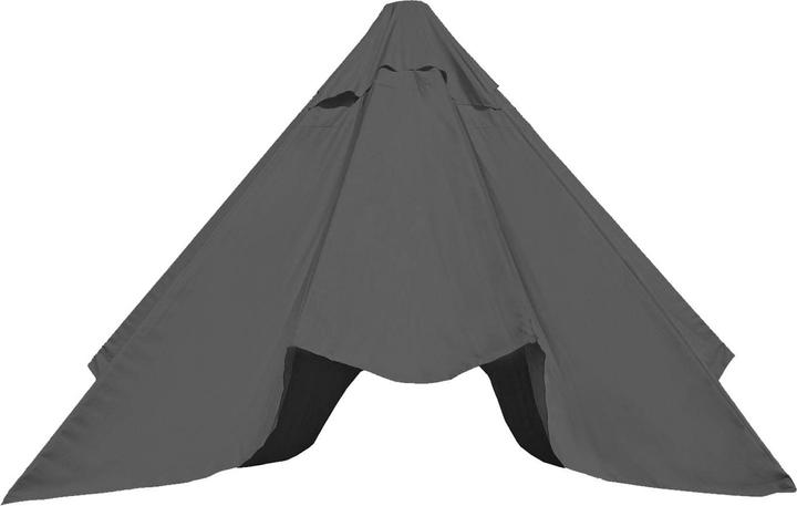 Produktbild Mendler Ersatz-Bezug für Sonnenschirm Florida, Sonnenschirmbezug Ersatzbezug, Ø 3m Polyester 6kg - anthrazit (2.90 m)