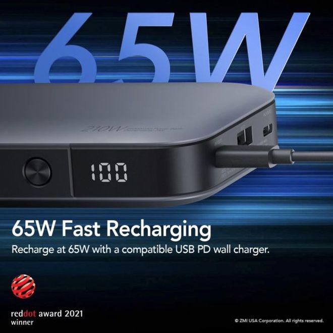 Image du produit ZMI Powerpack 25000 mAh, banque d'alimentation de 210 W (QB826G) (25000 mAh, 100 W, 92.50 Wh)