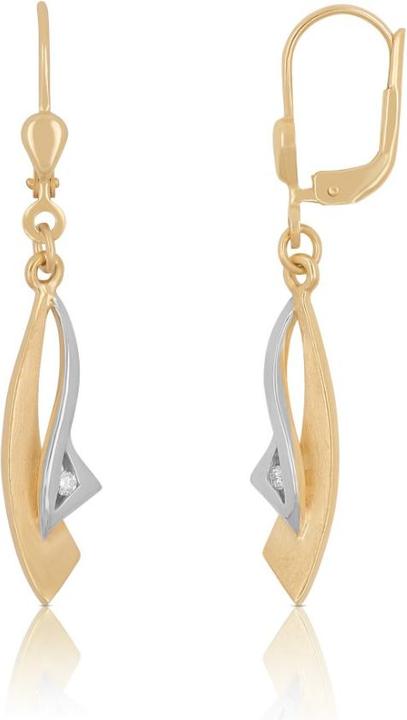 Muau Diamant Ohrhänger Bicolor 750/18K
