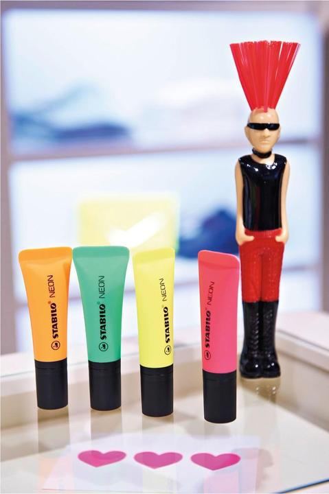 Image du produit STABILO Surligneur NEON (Orange, Jaune, Vert, Pink, 5 mm, 4 x)
