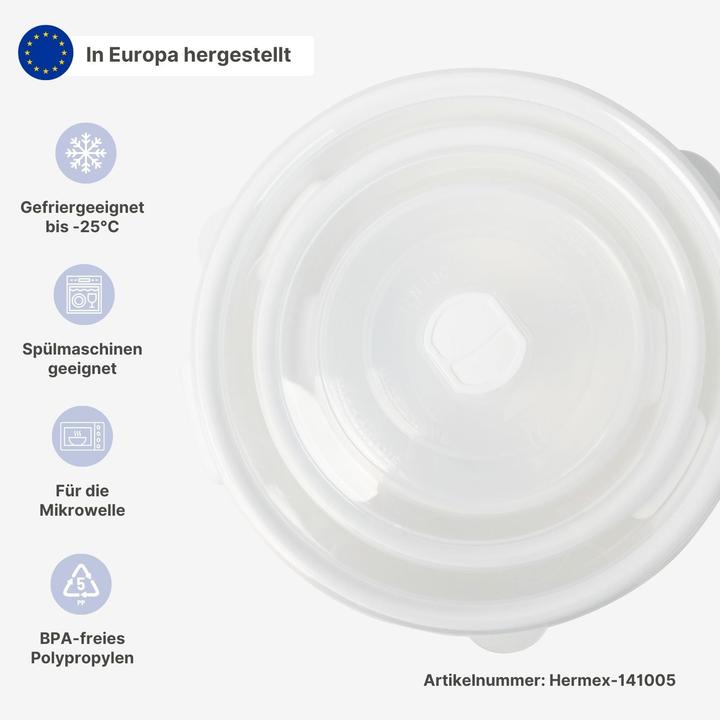 Immagine prodotto Hermex 6er-Set Mikrowellendosen Vorratsdosen Mikrowellenbehälter Gefrierdosen