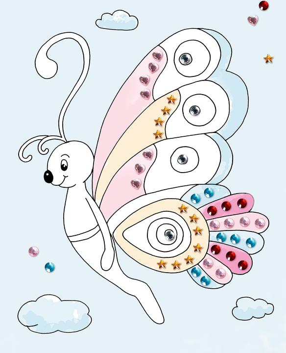 Actual product image Colouring pad with glitter stones (Princess Lillifee)