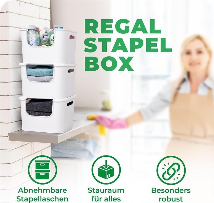 Image du produit Novaliv 4x Aufbewahrungsbox Bad Organizer Kleiderschrank Schubladen Ordnungssystem Weiss Wohnmobil Sc (35 x 25 x 25 cm)