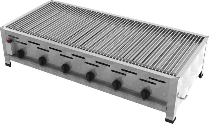 ChattenGlut Gasbräter 6-flammig mit Einzelne Edelstahlstäbe als Rost (22 kW)