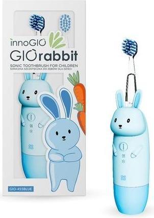 Innogio GIOrconejo Elektrische Kinderzahnbürste mit 7 LED Farben Silikongriff 4 Modi Timer 2 (Oszillierende Zahnbürste)