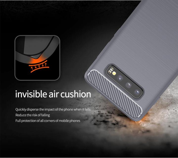 Immagine prodotto Cadorabo TPU Ultra sottile in acciaio inossidabile al carbonio Combi Cover (Samsung Galaxy S10)