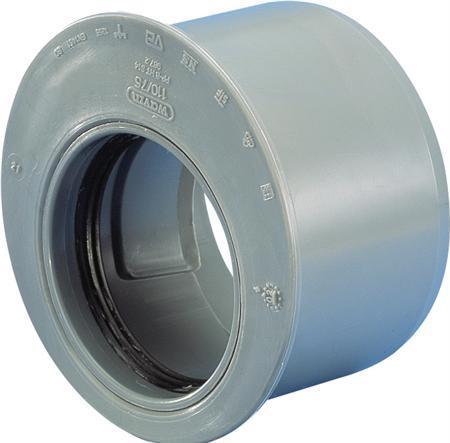 Wavin Wafix PP riduzione corta Ø110 x Ø75 mm grå