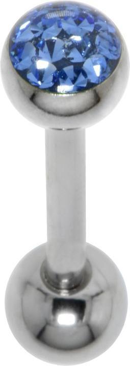 Bijouteria Zungenpiercing (Chirurgenstahl 316L, Epoxiharz, Kristall)