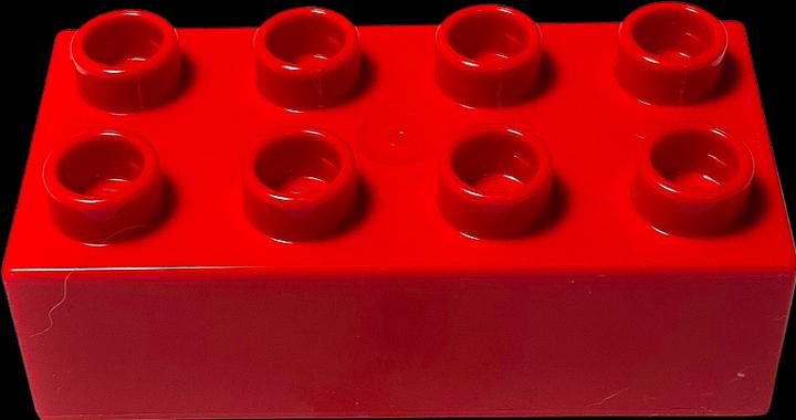 Actual product image LEGO Duplo 2x4 Bricks Red - 250 pieces - Basic Building Blocks Red 3011 NEW (3011)