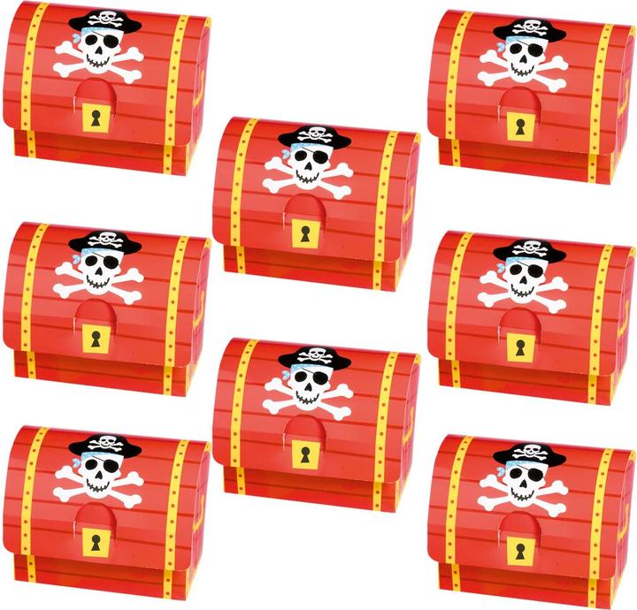 Produktbild Amscan Pirat Geschenkschachteln 8erPack Papier (Geschenkbox, 8 x)