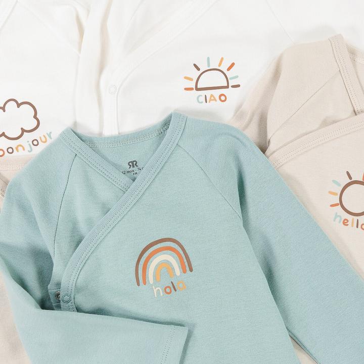 Actual product image La Redoute Collections 5-Pack Bodysuits with Long Sleeves (54 C)