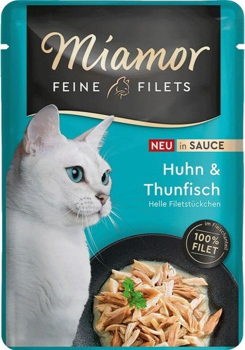 Produktbild Miamor Feine Filets in Sauce Huhn und Thunfisch Nassfutter für Katzen (100g) (Senior, 1 Stk., 100 g)