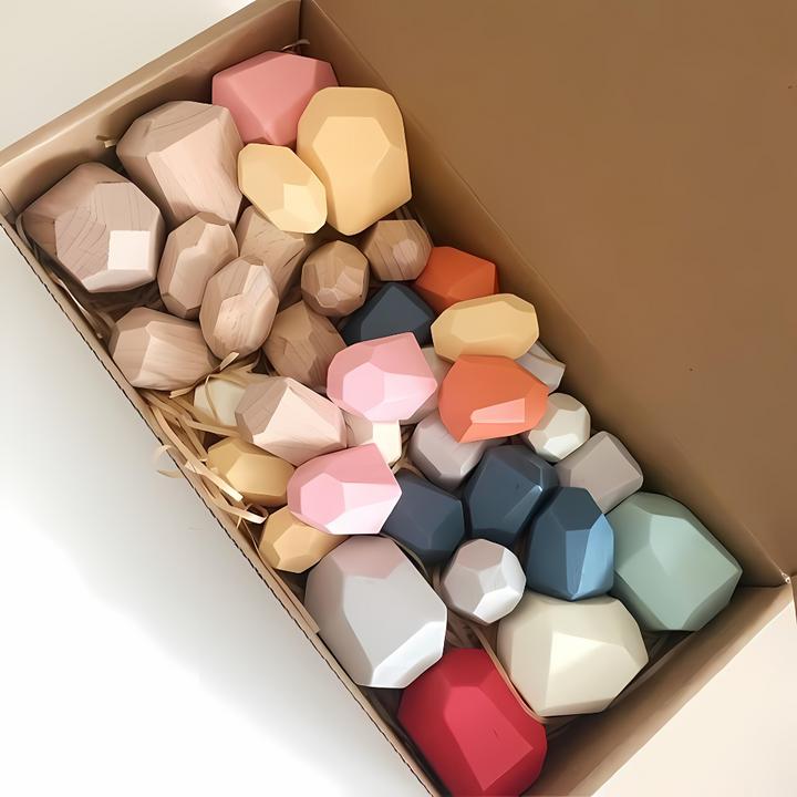 Actual product image Milkii Wood stacking stones