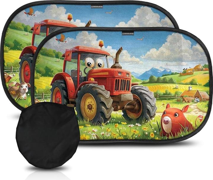 Milkii Auto Sonnenblenden, 2 Stück, Traktore