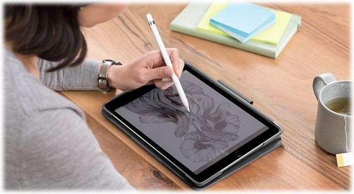 Actual product image Logitech slim folio (DE, iPad 2019 (7th gene), iPad 2020 (8. Gen), iPad 2021 (9th Gen))