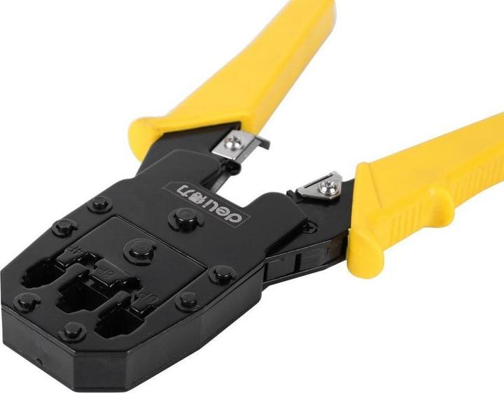 Image du produit Deli Tools Sertisseuse Ethernet 4/6/8P RJ45/RJ14/RJ12/RJ9 EDL2468 (jaune) (200 mm)