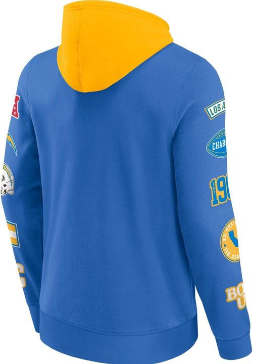 Immagine prodotto Fanatics Felpa con cappuccio Los Angeles Chargers NFL Sleeve Prints sky - L (L)