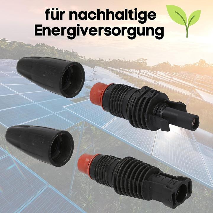 Produktbild Kalitec Weidmüller PV-Stick Solarstecker 10er Set komplett Stecker und Buchsen I werkzeuglose Montage I für (Solarstecker)