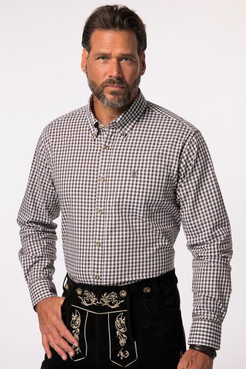 Produktbild JP1880 Karohemd, Tracht, Langarm, Buttondown-Kragen, Modern Fit (5XL)