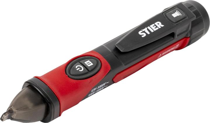 Produktbild Stier berührungsloser Spannungsprüfer bis 1000V AC IP67 Taschenlampe (CAT IV 1000V)
