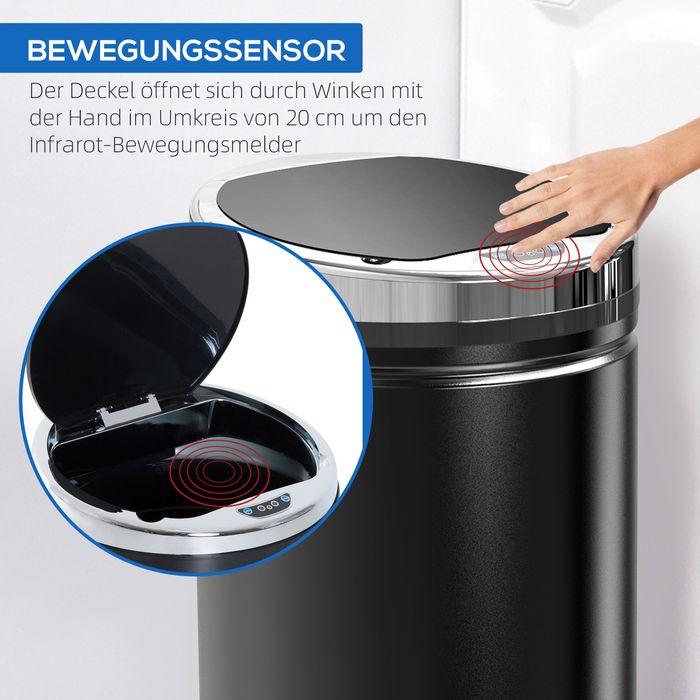 Produktbild Swisshandel24 Sensor Mülleimer 42L, Elektrisch Automatischer Abfalleimer mit Deckel, Rostfrei (42 l)
