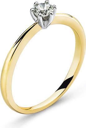 Natsumi Schmuck Diamantring Gelbgold 18K/750 0.25 ct H si (52, 750/18 K Gold)