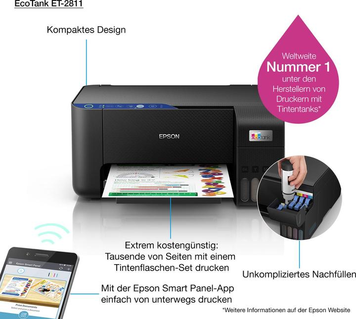 Productafbeelding Epson EcoTank ET-2811 (Inktreservoir, Kleur)