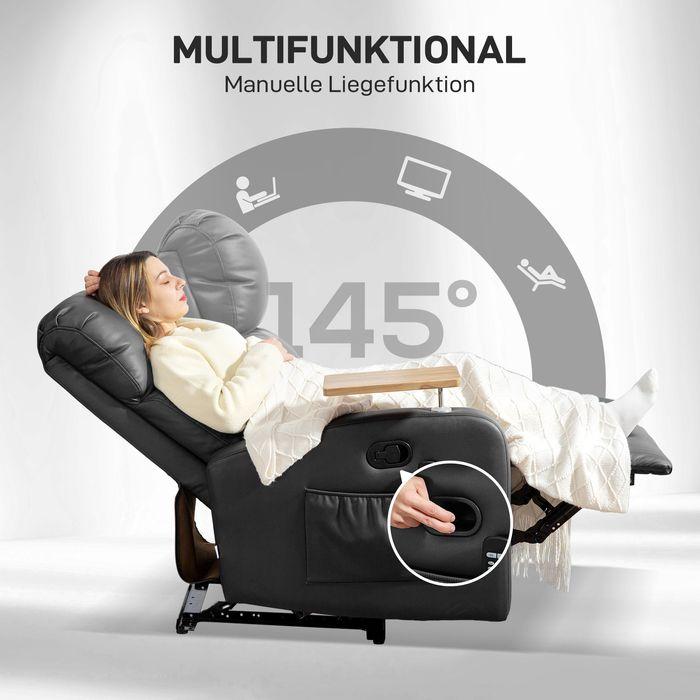 Image du produit Swisshandel24 Relaxsessel Massagesessel Fernsehsessel mit Massagefunktion, Drehbarer Tisch