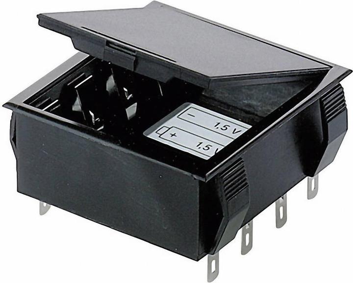 Produktbild Bopla Batteriehalter 4 Mignon (AA), 9 V Block Lötanschluss (L x B x H) 65 x 65 x 21.5 mm 46600000