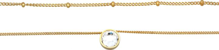 Produktbild Elli Halskette Choker Layer Kristall Kugelkette 925 Silber (925er Sterling Silber, Glaskristall, 36 cm)