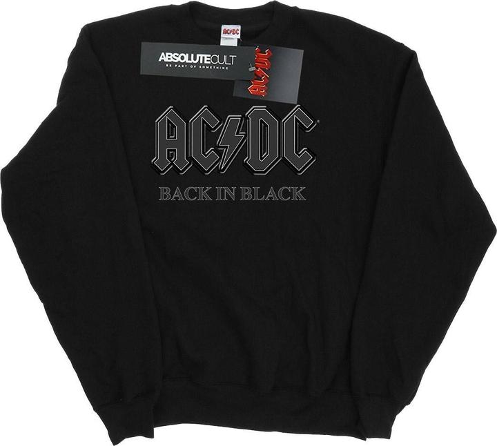 Produktbild AC/DC Back In Schwarz Baumwolle Sweatshirt (L)