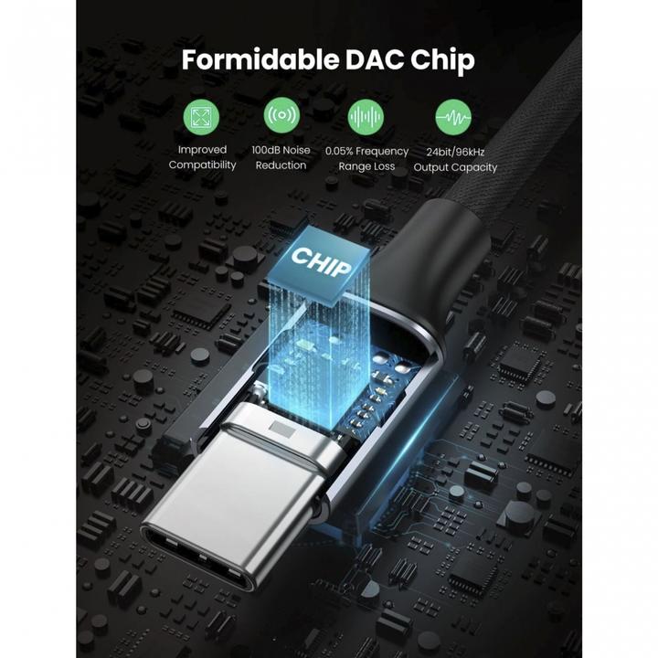 Produktbild Ugreen USB-C zu 3.5mm Buchse Adapter mit DAC Chip (USB Typ C, 3.5mm Klinke)