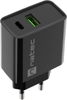 Immagine prodotto Genesis Natec ładowarka Sieciowa Ribera USB-A + USB-C 20w Power Delivery Czarna Nuc-2062 (20 W)