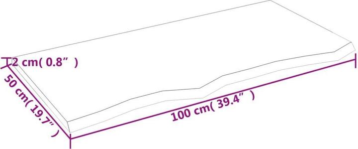 Actual product image VidaXL Emerald (100 x 50 x 2 cm)