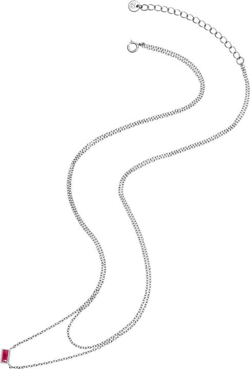 Immagine prodotto Glanzstücke München Catena da donna in argento sterling al corindone da 42,0/36,0 cm + 5,0 cm di estensione - 29980 (Argento)