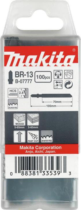 Image du produit Makita B-07777 Lames de scie circulaire BR-13 64MM 100pcs. 2-layer for wood, laminate.