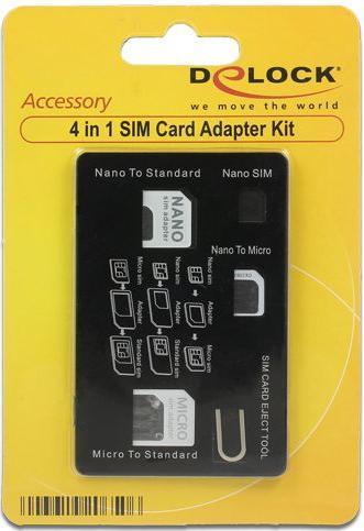 Actual product image Delock 4 in 1 SIM card adapter